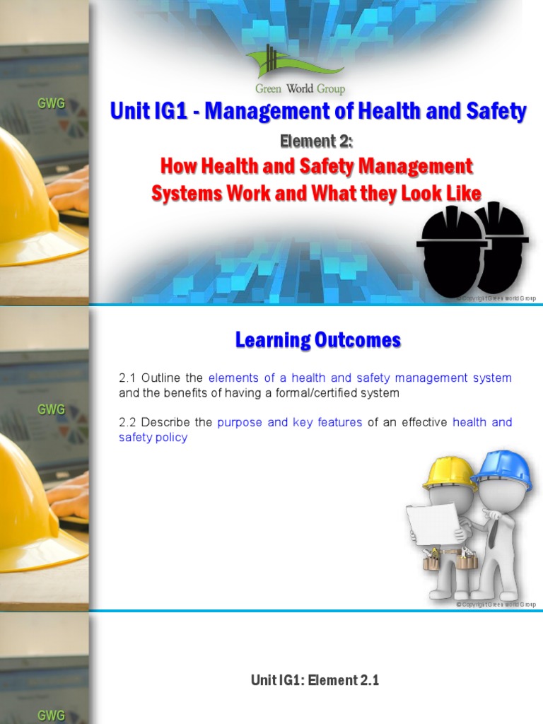 2020-APR - GWG - Unit-IG1 - Element - 2 - v03 - S | PDF | Occupational ...