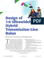 Design of 1:4 Ultrawideband Hybrid Transmission-Line Balun: Hwiseob Lee, Wooseok Lee, and Youngoo Yang