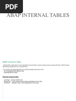 Abap Internal Tables