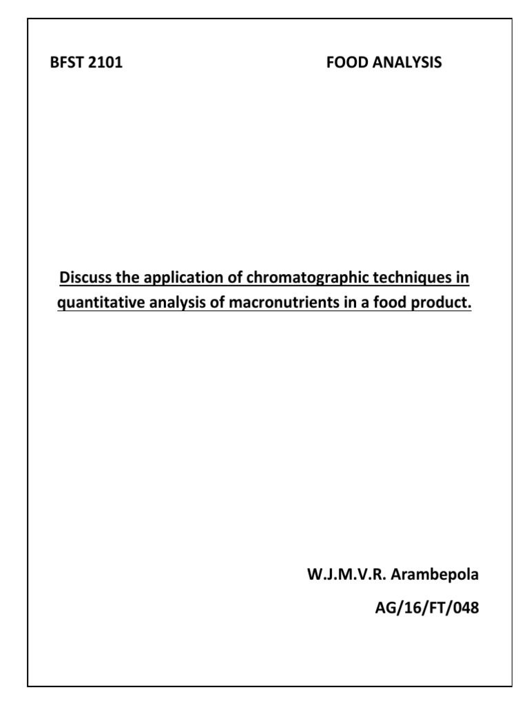 Food Analysis PDF Chromatography High Performance Liquid