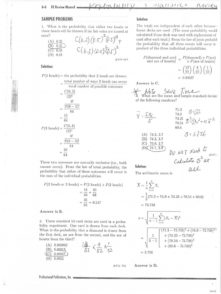 Stats Sample Problems | PDF