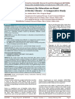 Effects of Sensory Re Education On Hand Dexterity in Post Stroke Clients - A Comparative Study