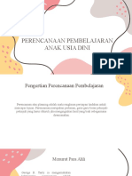 Perencanaan Pembelajaran Aud