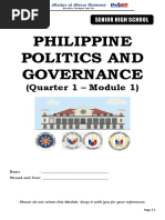 Philippine Politics and Governance: (Quarter 1 - Module 1)