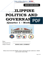 Philippine Politics and Governance: (Quarter 1 - Module 3)