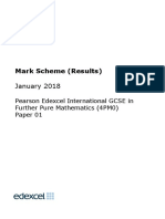 Mark Scheme (Results) : January 2018