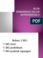 Kuliah Pengantar Blok Komunikasi Keperawatan II