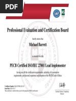 PECB ISO/IEC 27001:2022 Lead Implementer E-Learning in English