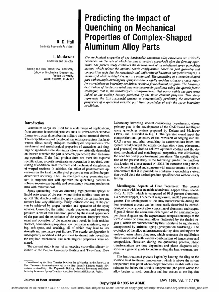 Spray Quenching Dev PDF Heat Treating Alloy