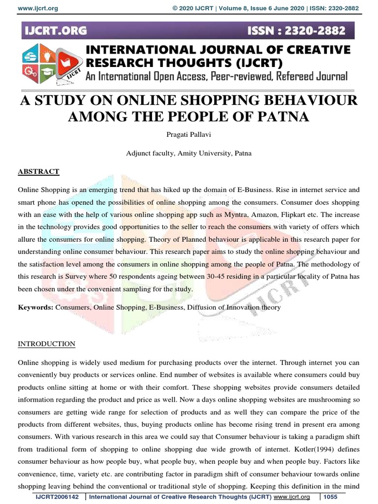 A Study On Online Shopping Behaviour Among The People of Patna | PDF ...