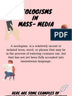 Neologisms in Mass - Media