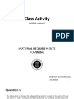 MRP Class Activity - Product Structure Tree & Gross Requirements Plan