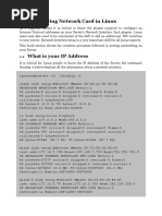 Configuring NIC in Linux