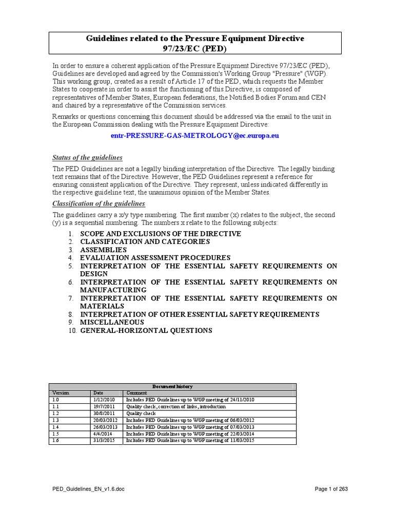 Pressure Equipment Directive Guidelines | PDF | Pipe (Fluid Conveyance ...