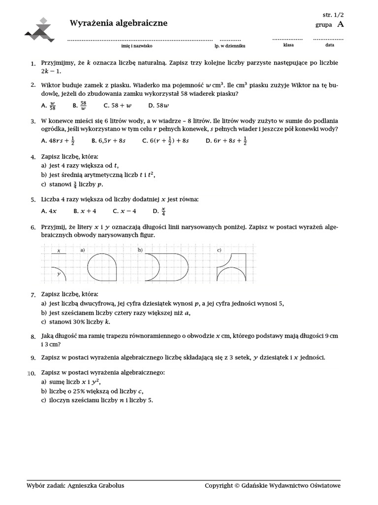 Test Diagnostyczny Sesja Z Plusem Klasa 4