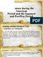 Literature During The American Period and The Japanese and Postwar Period