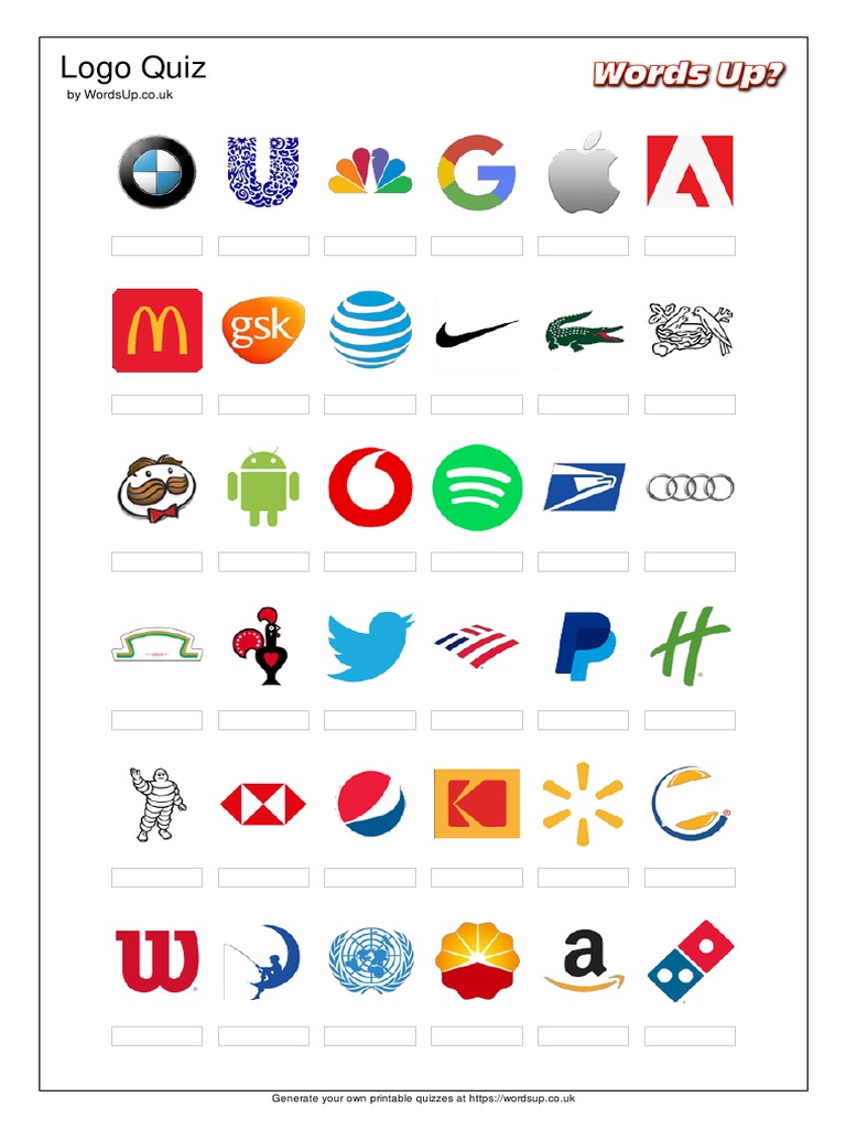Logo Quiz: by Wordsup - Co.Uk | PDF