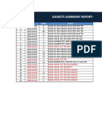 Gasket Summary Report For Piping-TT307B