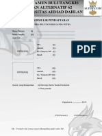 Formulir Pendaftaran Badminton