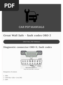 Great Wall Fault Codes