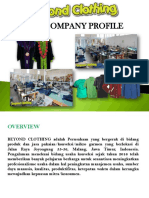 Company Profile BEYOND Konveksi