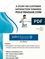 Customer Satisfaction Study of PolicyBazaar.com