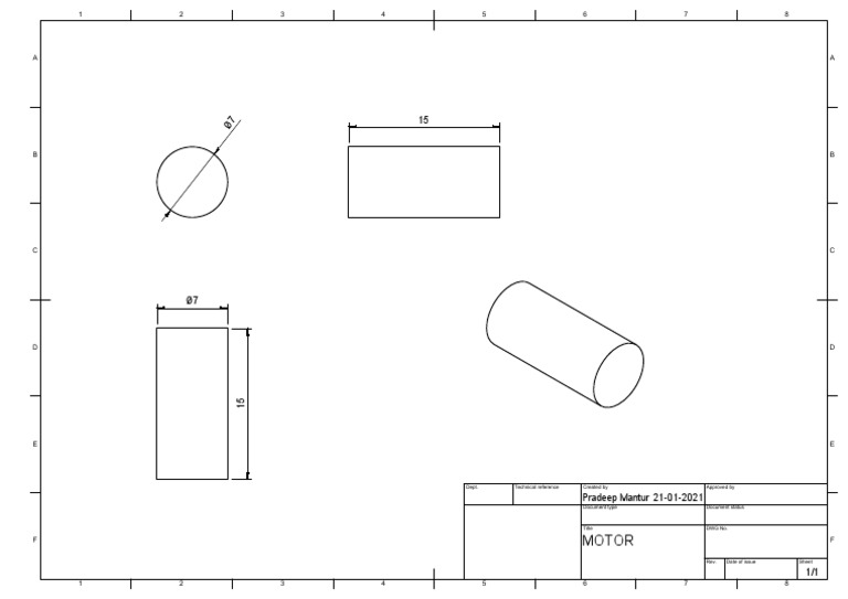 Motor: Dept. Technical Reference Created by Approved by | PDF
