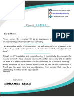 Cover Letter for Civil Engineer Position