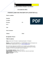 Formulario inscripción individual 2011