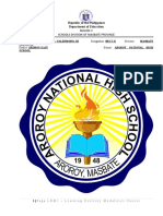Region V Schools Division of Masbate Province: Republic of The Philippines Department of Education