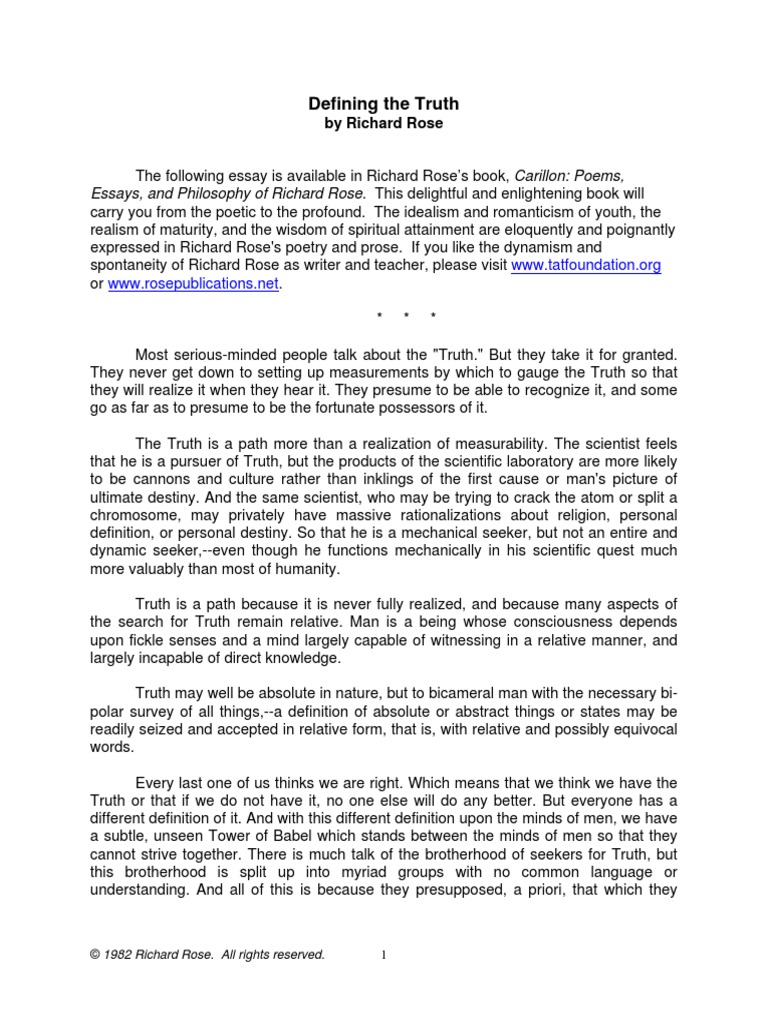 HOW EXACTLY DO YOU DEFINE TRUTH visual data 2