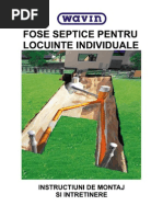 Instructiuni Tehnice Montaj Fose Septice