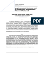 Factors Influencing the Effectiveness of Woodworking Practical for Vocational Students in Aceh Province