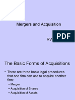 Mergers and Acquisition: RWJ CHP 30