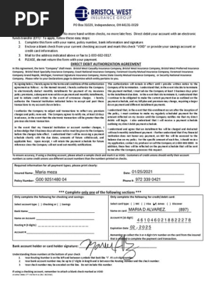 Direct Debit Authorization Agreement (EFT)