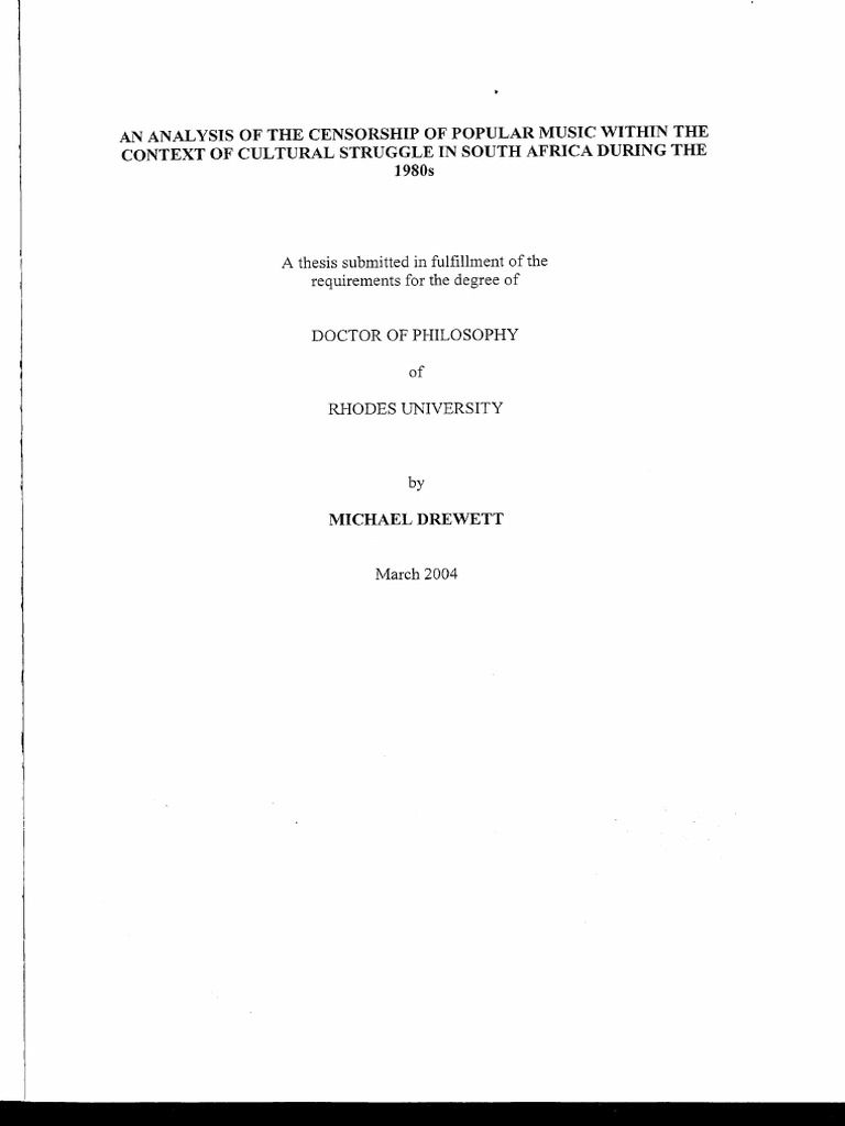 145043019 | PDF | Censorship | South Africa