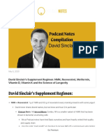 David Sinclair's Supplement Regimen - NMN, Resveratrol, Metformin, Vitamin D, Vitamin K and The Science of Longevity - Podcast Notes