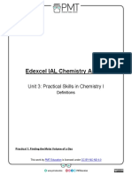 Edexcel IAL Chemistry A-Level: Unit 3: Practical Skills in Chemistry I