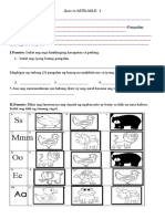 MTB MLE 1st Quiz