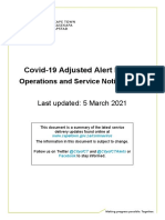 Covid-19 Adjusted Alert Level 1: Operations and Service Notifications