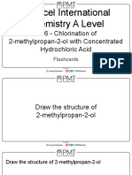 Flashcards - CP6 Chlorination of 2-Methylpropan-2-Ol With Concentrated Hydrochloric Acid - Edexcel IAL Chemistry A-Level