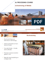 Electrowinning of Metals: Mineral Processing Course