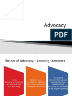 Chapter 03 Advocacy - Learning Outcomes