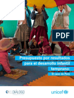 UNICEF Presupesto Por Resultados para El Desarrollo Infantil Temprano El Caso de Peru