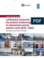 RAPORT DE MONITORIZARE A Planului Sectorial de Acțiuni Anticorupție În Domeniul Vamal Pentru Anii 2018-2020