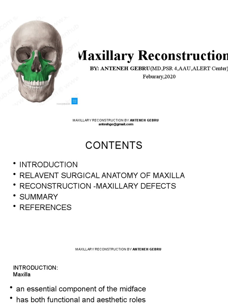 Maxillary Reconstruction Classifications | PDF | Human Nose | Face