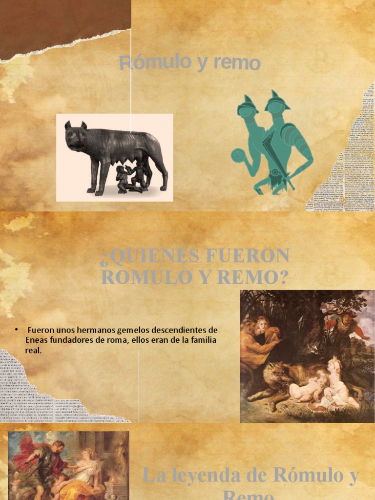 Los legendarios fundadores de Roma: Rómulo y Remo | PDF