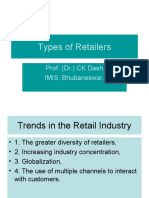 Types of Retailers: Prof. (DR.) CK Dash IMIS, Bhubaneswar