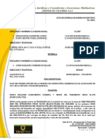 Acta de Entrega de Dinero en Efectivo