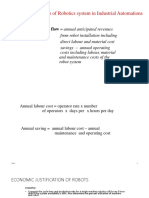 Economic aspects of Robotics systems in Industrial Automation